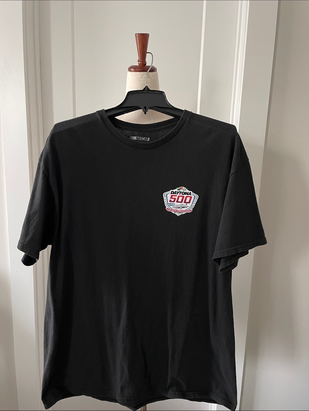 Nascar Black Daytona 500 Chest Logo Tee